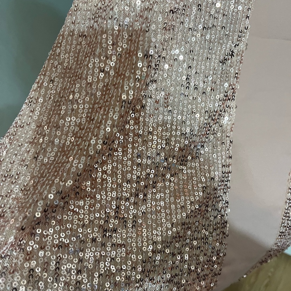 3X Vanilla Bay Tan taupe gold sequin tank top new with tags - Picture 5 of 6
